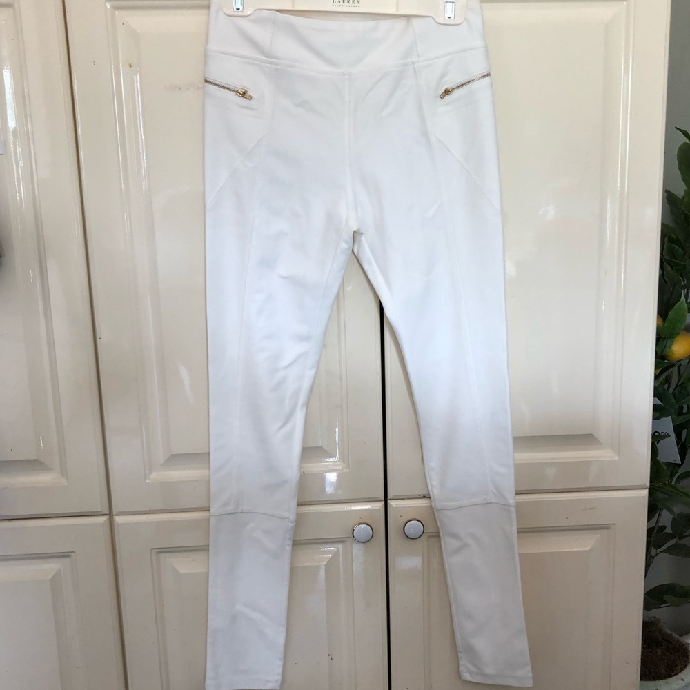 PINK STITCH white pant/legging size 4